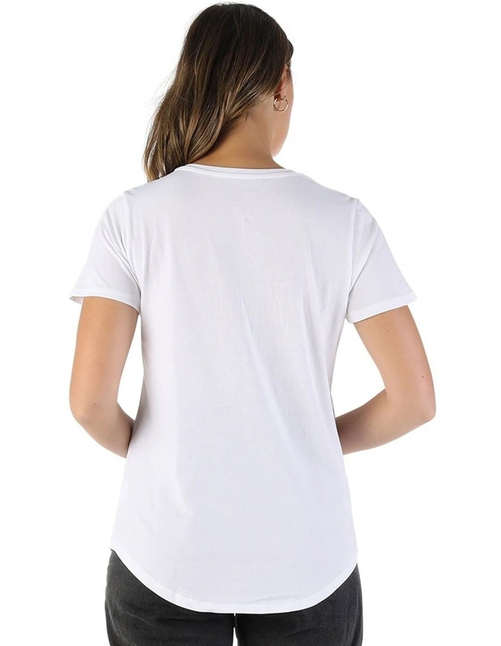 Mickey Mouse Laughing Cotton T-Shirt in White