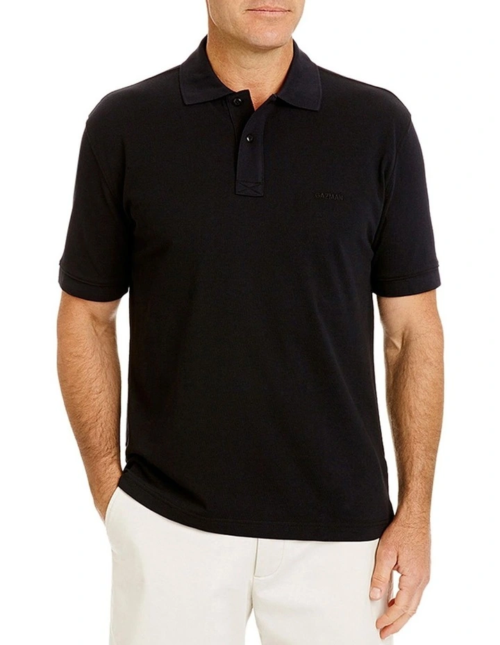 Classic Pique Polo in Black