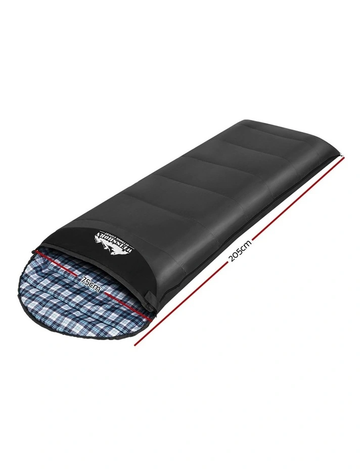 Lightweight Sleeping Bag Single Size Black