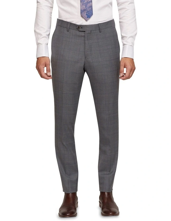 Auden Wool Stretch Suit Trousers in Grey