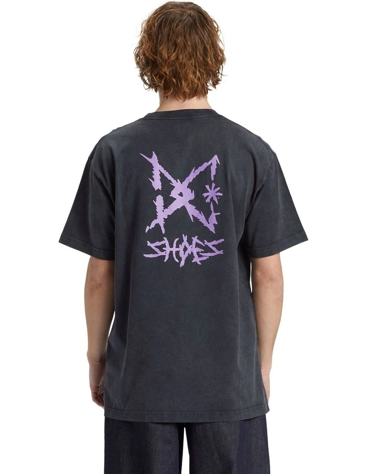 Rocker T-shirt in Black Acid