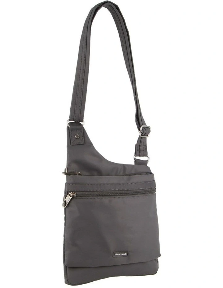 Anti-Theft Cross Body Bag in Grey