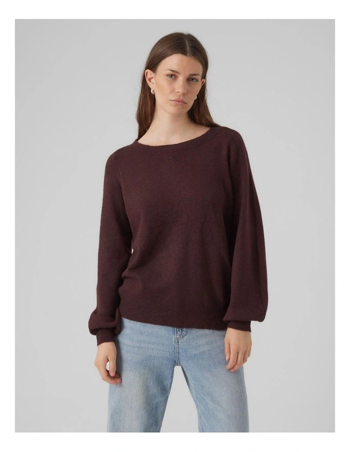 Brilliant Boat Neck Knit in Red