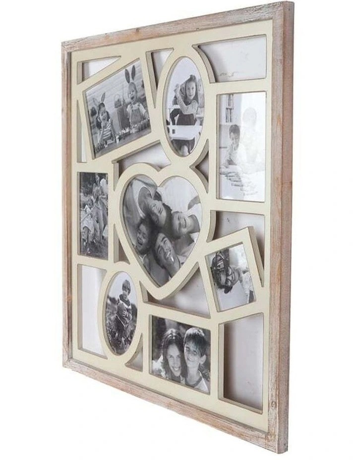 Framed Wall Hanging Photo Gallery Collage 54x2x56.5cm in Multi