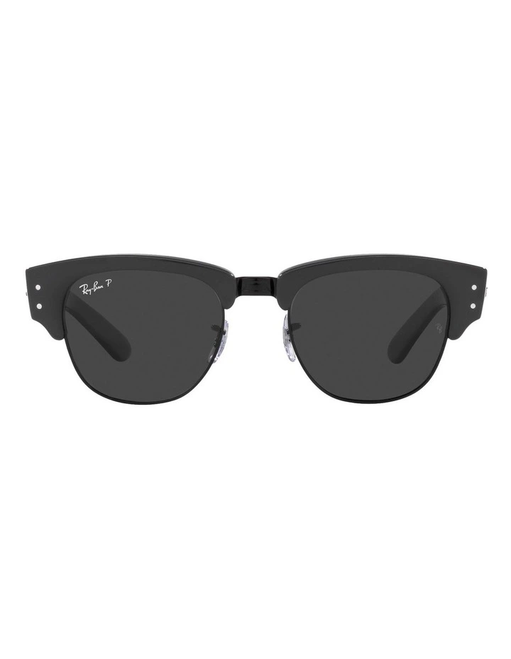 Mega Clubmaster Polarised Sunglasses in Black