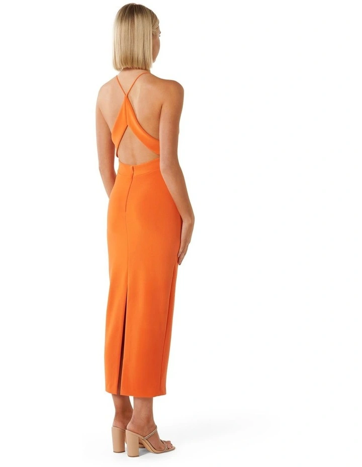 Frida Cutout Bodycon Dress in Orange