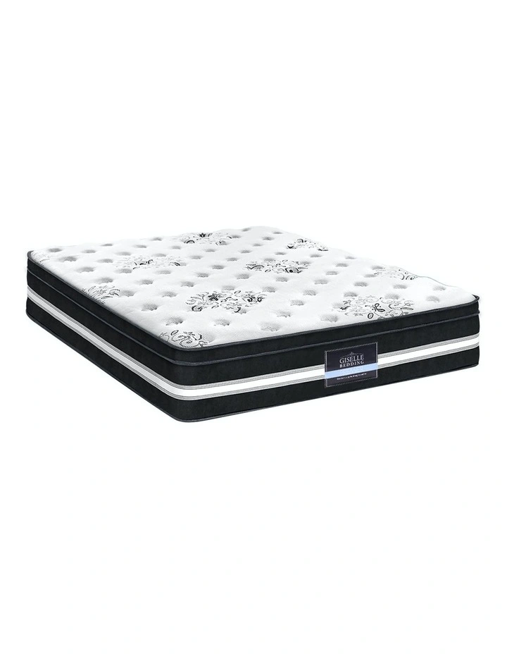Euro Top Cool Gel Layer Pocket Spring Double Mattress in Black And White