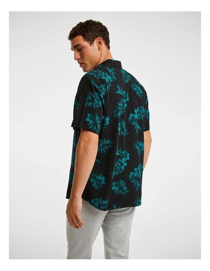 Nico Floral Shirt in Teal