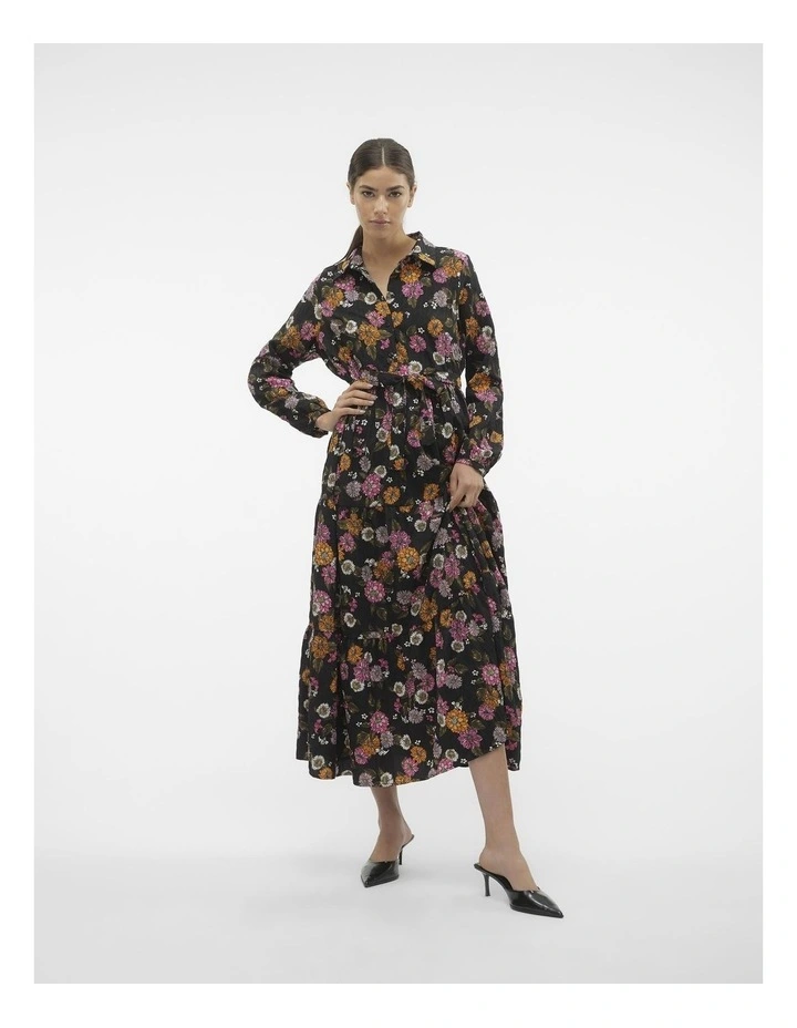 Amie Shirt Dress in Black