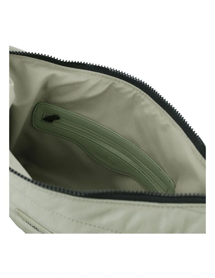 Ladies Fashion Puffer Crossbody Bag in Leaf