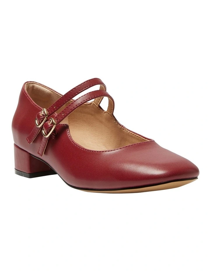 Stefanie Heeled Shoes in Red Leather