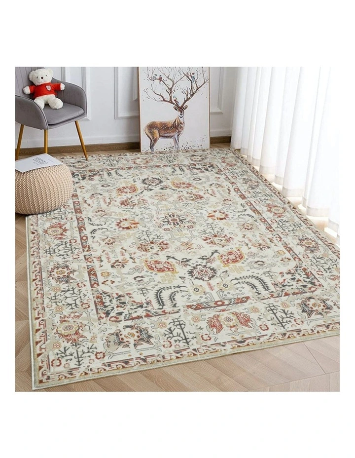 Lima Traditional Machine Washable Rug 90x150cm in Multi