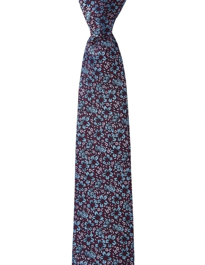 Elderflower Silk Tie in Plum