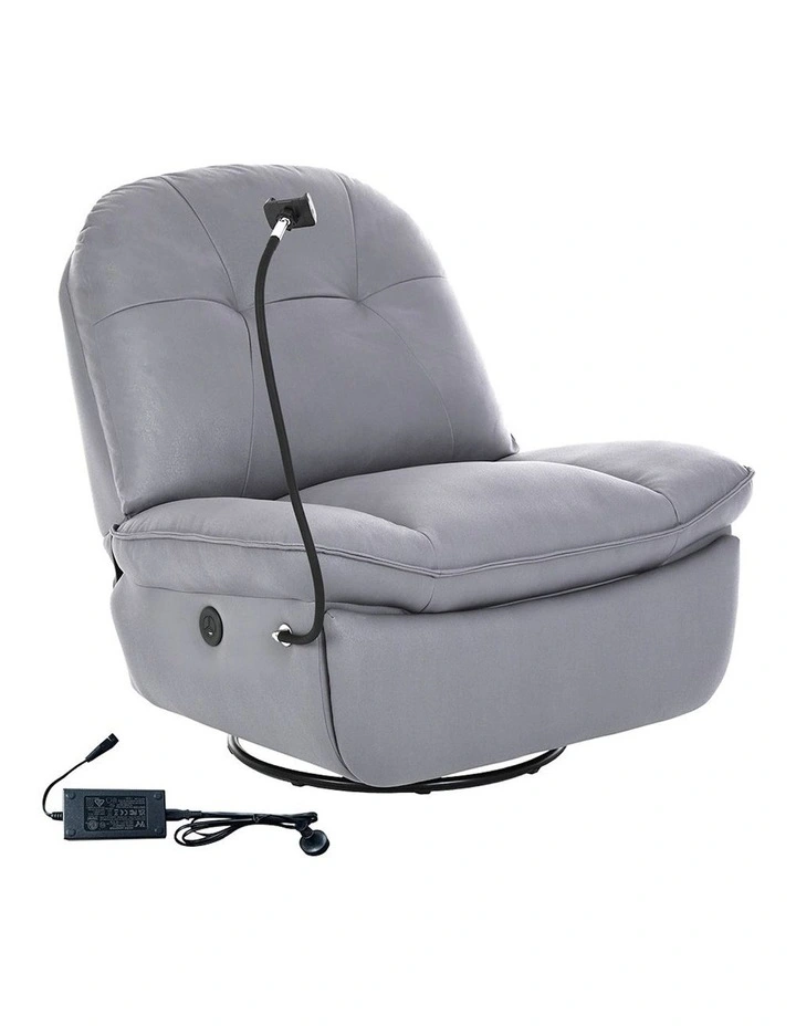 Electric Recliner USB Charge Chair in Grey
