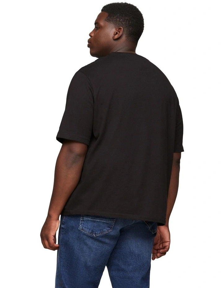 Big And Tall Tommy Logo Tee in Black