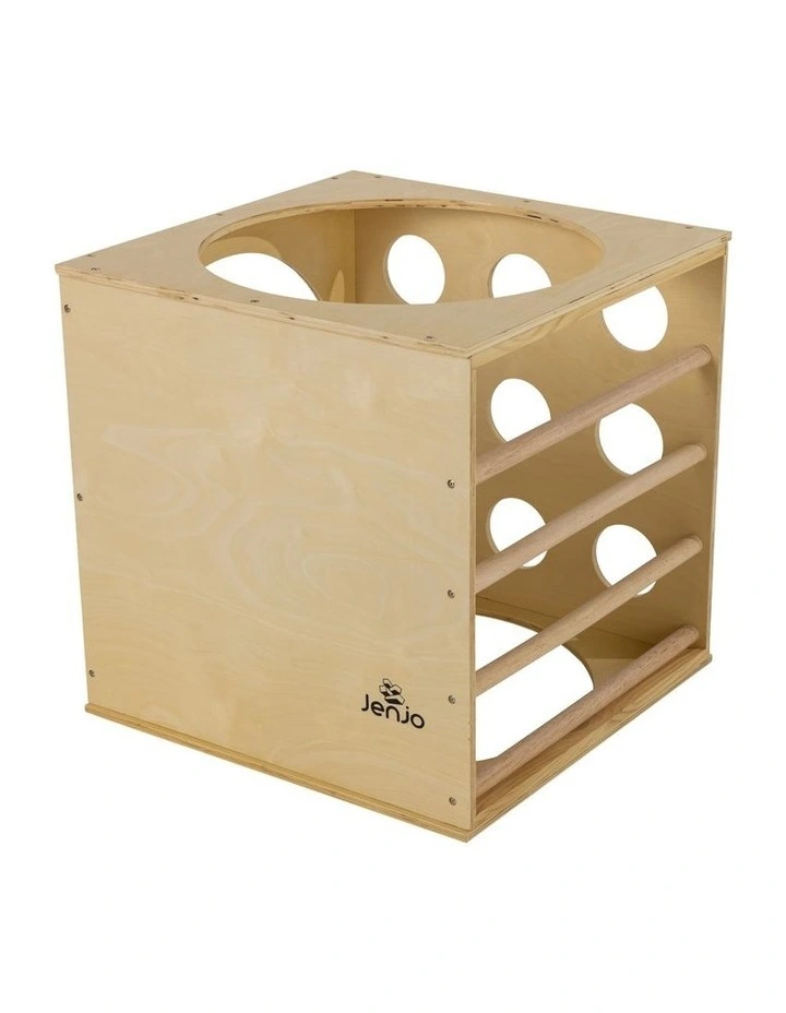 Hardwood Climbing Cube For Kids 60cm Diameter
