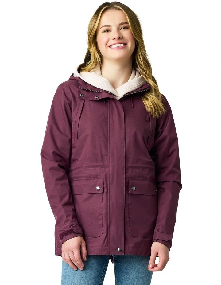 Agena Waterproof Jacket in Burgundy