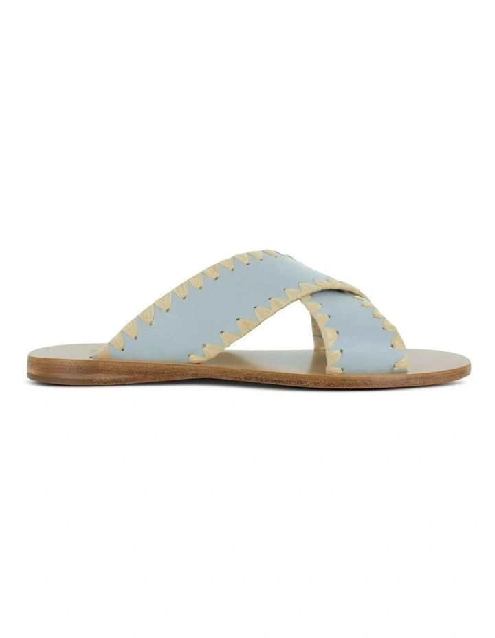 Bess Flat Sandals in Blue