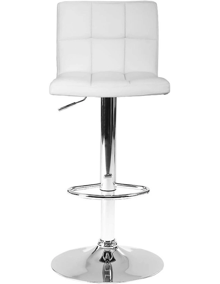 Leather 2x Bar Stools in White