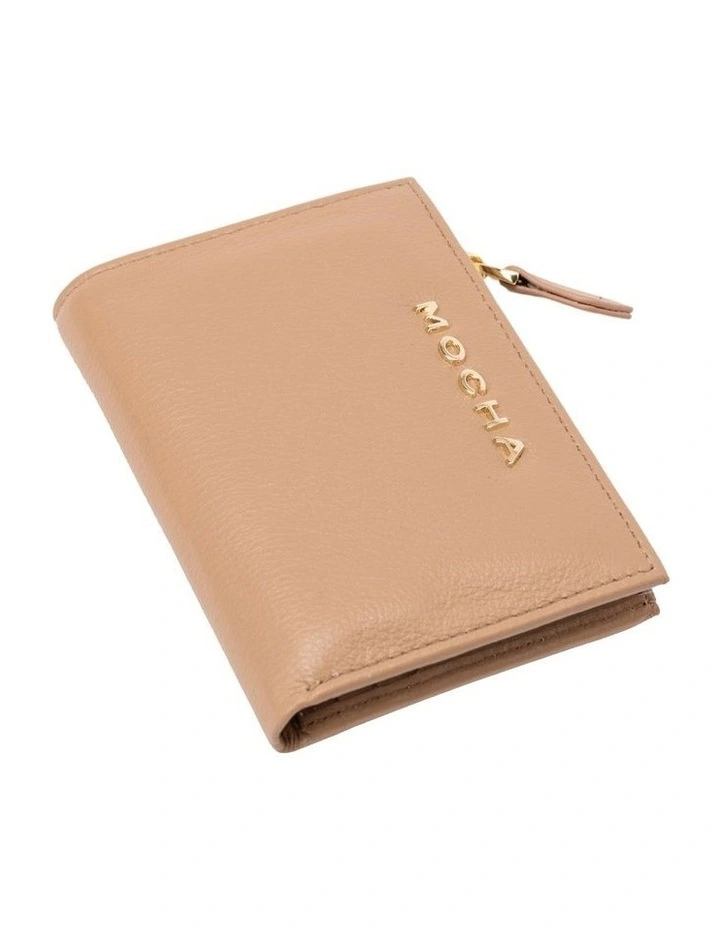 Classic Mini Leather Wallet in Nude