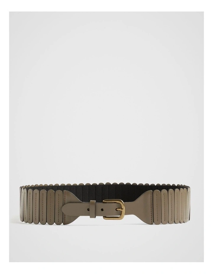 The Leather Waist Belt In Khaki