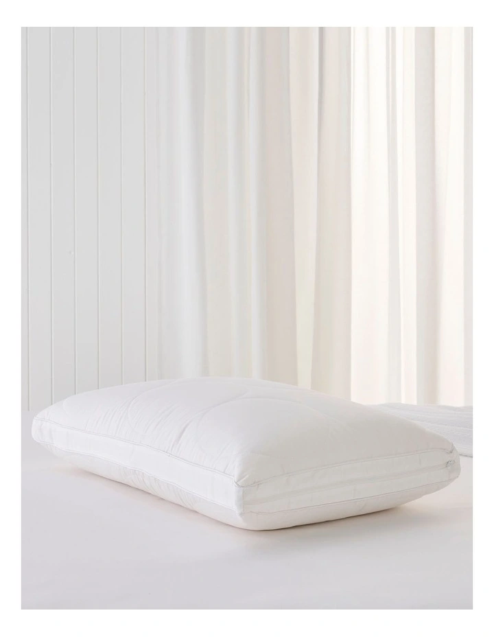 Breathe Wool Cotton Quilted Pillow in White