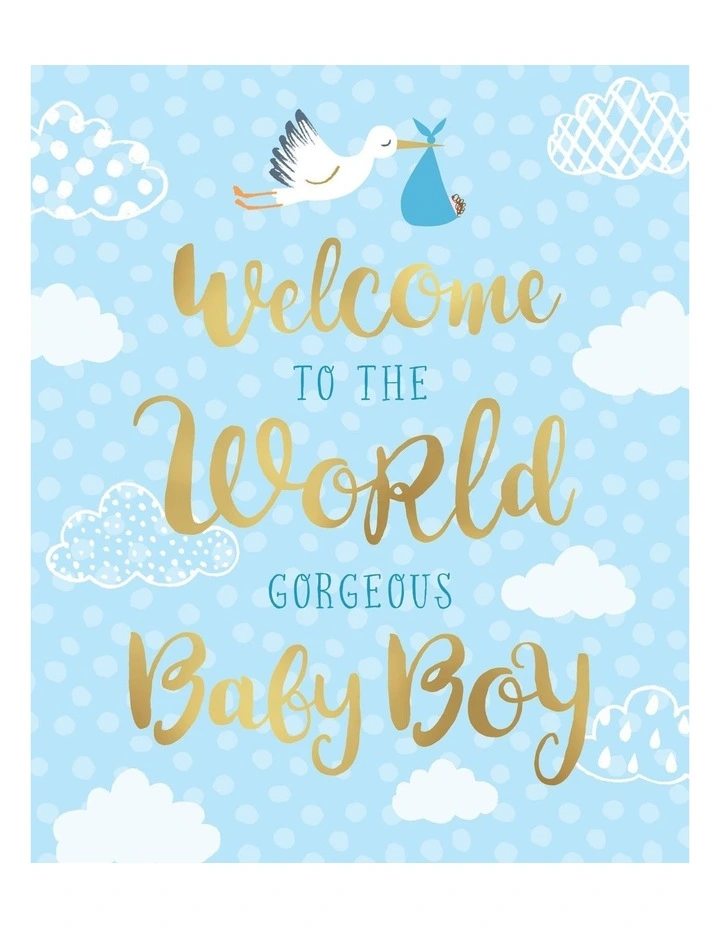 Baby boy card Typography