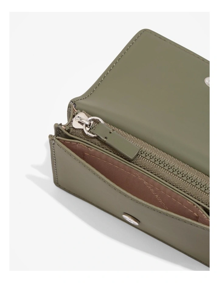 Coated Wallet in Hunter Green