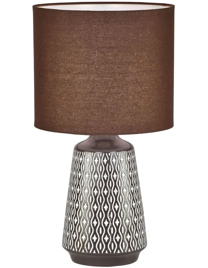 Moana Ceramic Table Lamp in Coffee