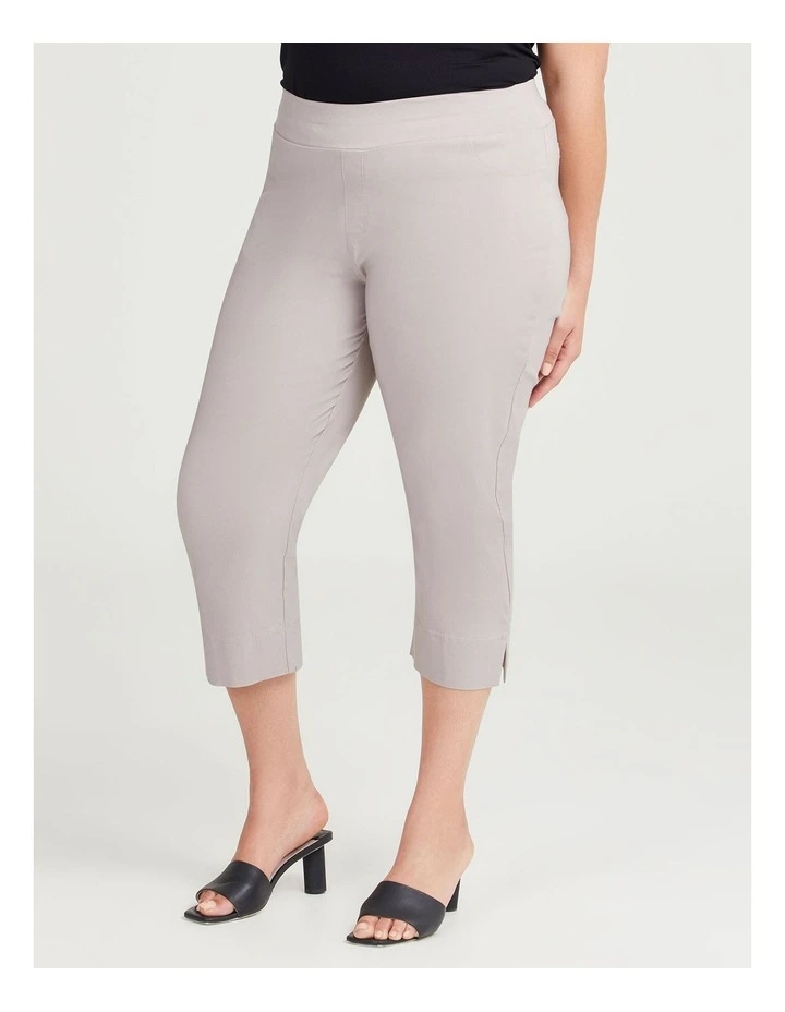 Expose Split Hem Crop Pant in Sandstone