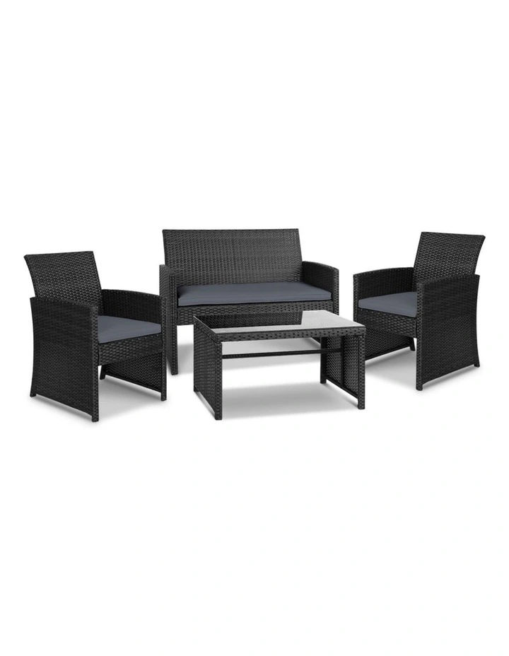 Outdoor 4 Piece Rattan Set