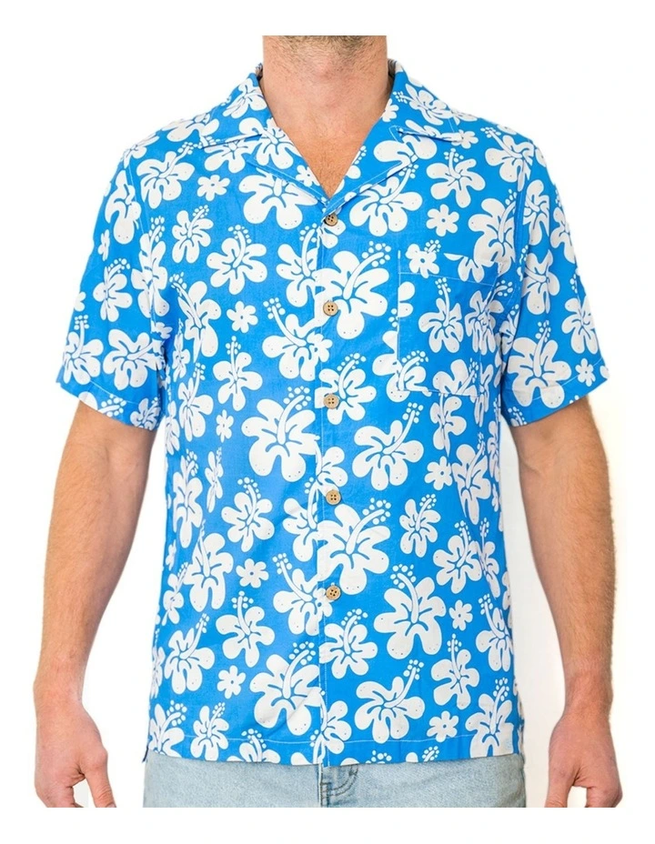 Aloha Broha Short Sleeve Shirt in Royal Blue