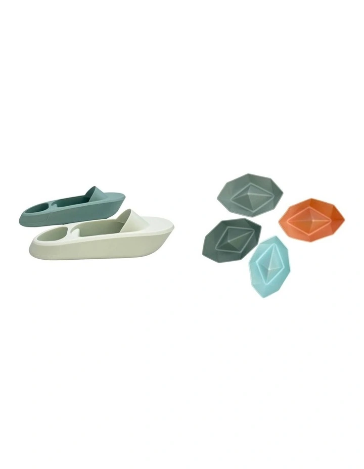 Silicone Baby Bath Toys Boats Bundle