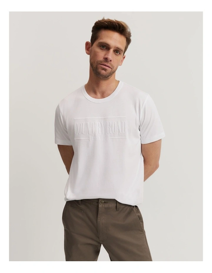 Verified Australian Cotton Heritage Logo T-shirt in White