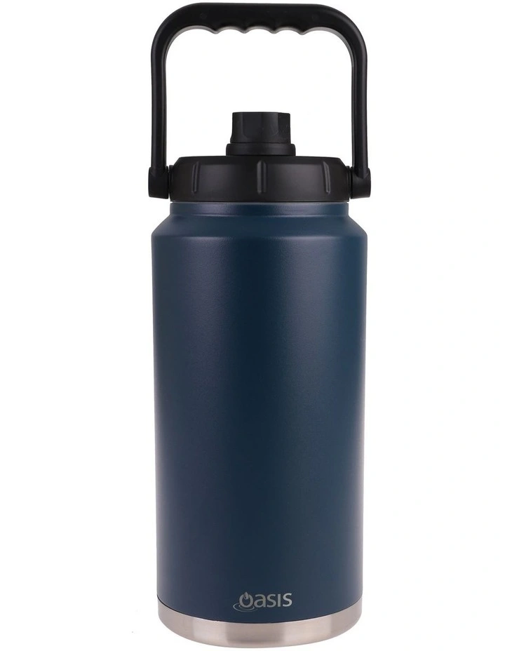 Stainless Steel Double Wall Insulated Jug With Carry Handle 3.8L in Navy