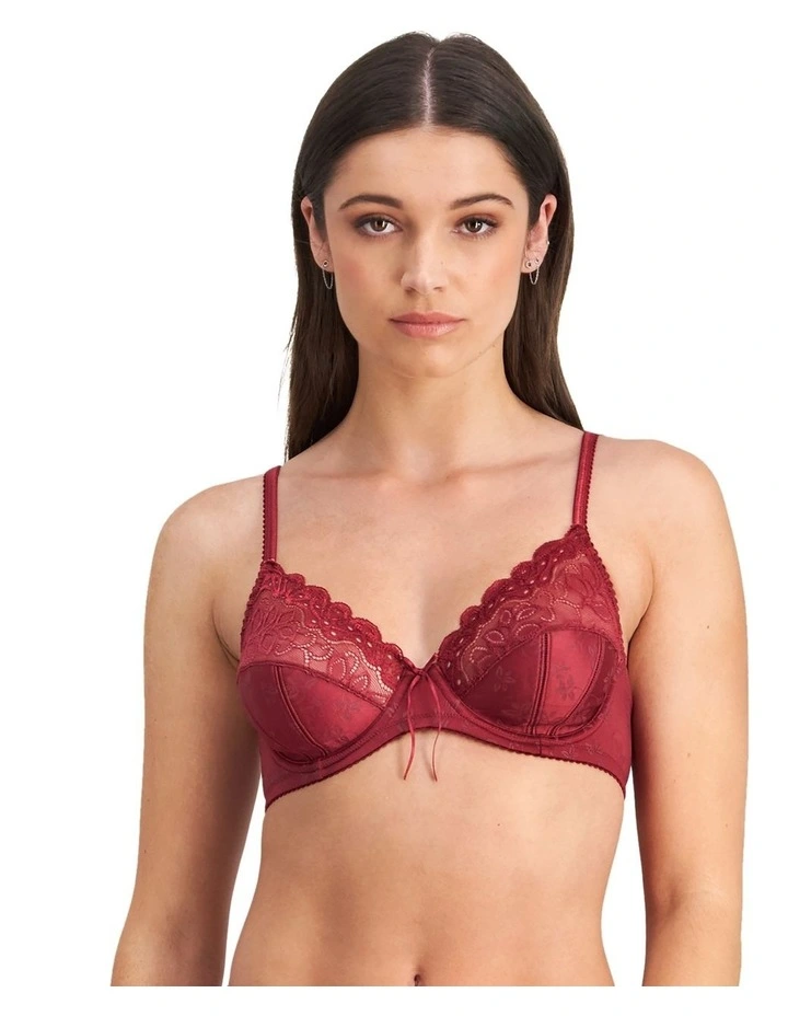 Yvette Underwire Bra in Tibetan Red