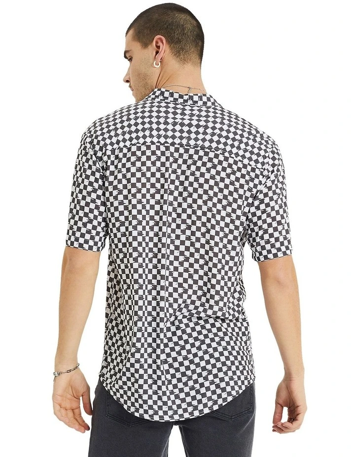 Esplanade Relaxed Casual Shirt in Asphalt Check