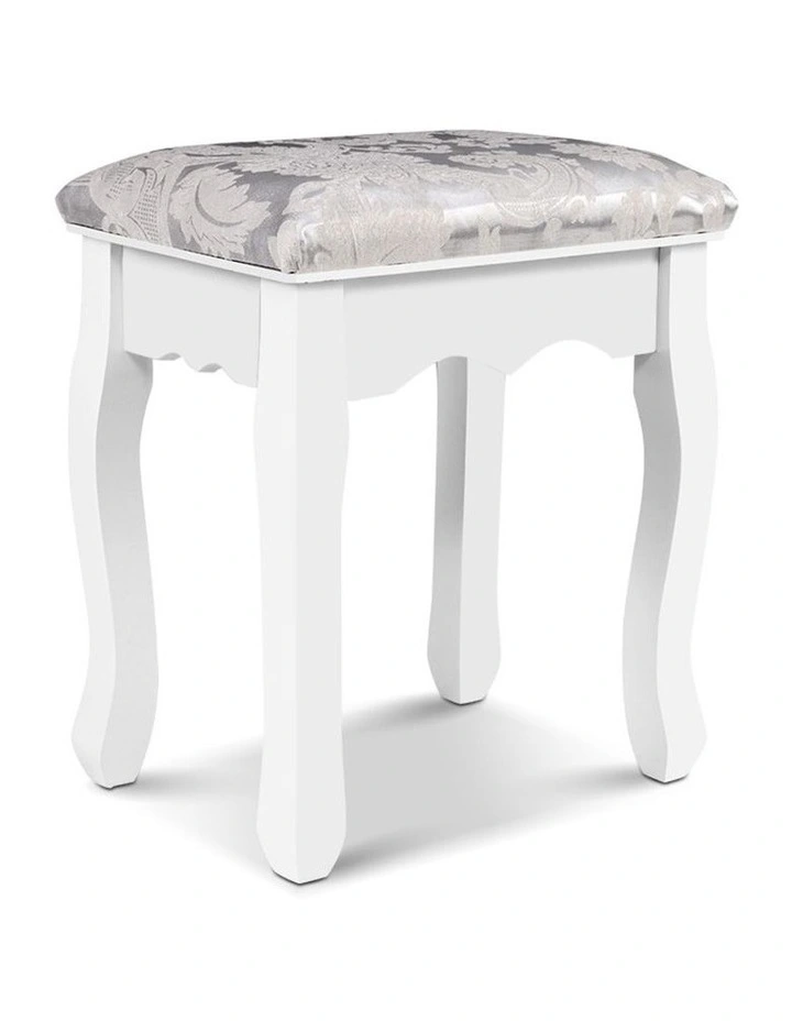 Dressing Stool Bedroom White Make Up Chair Living Room Fabric Furniture