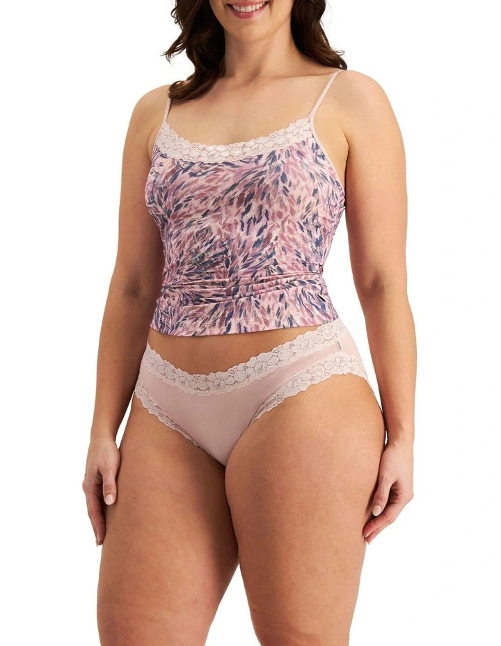 Parisienne Cotton Bikini Brief in Mushroom Mauve