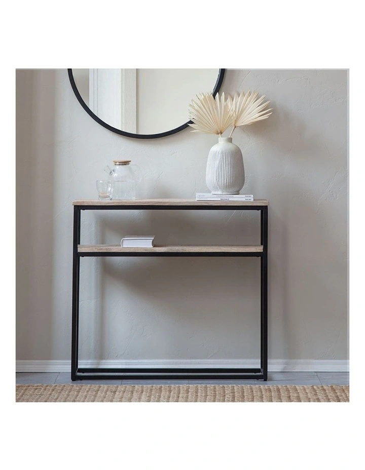 Mango Wood Console Table in Black