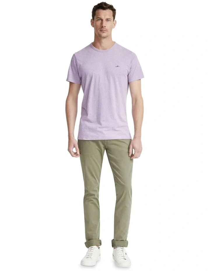 Ben Cotton Crew Neck T-shirt in Purple