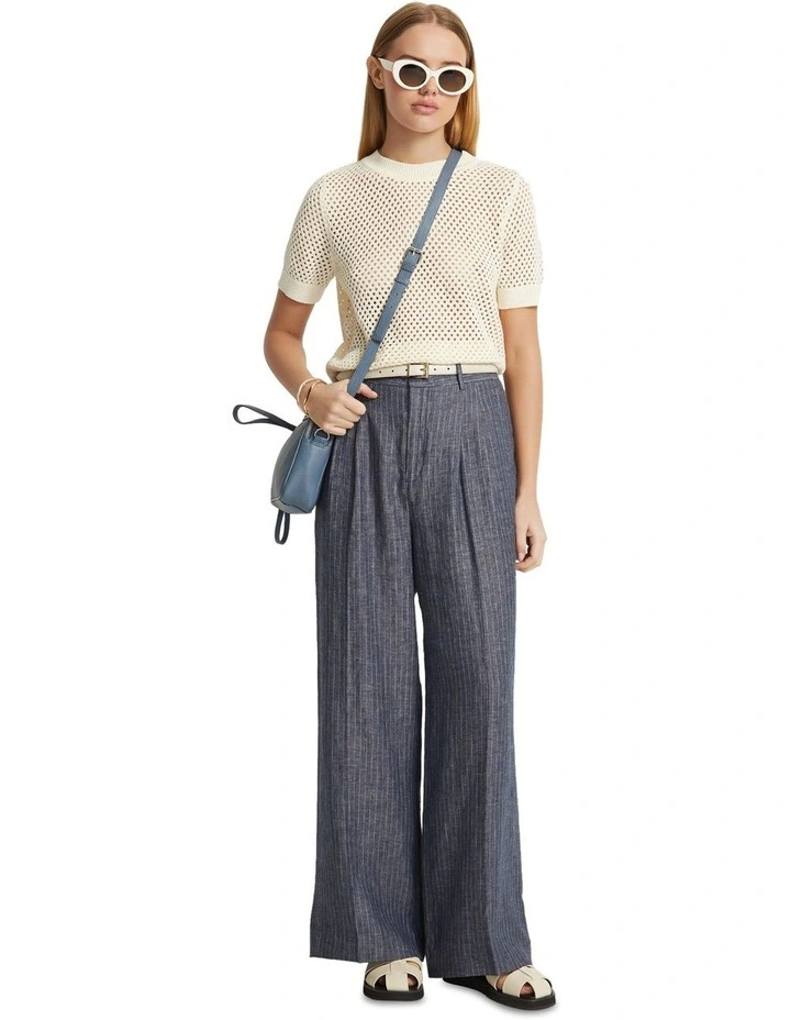 Luna Open Knit Top in Ivory