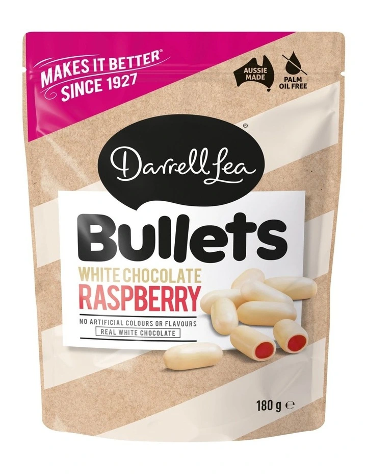 White Chocolate Raspberry Bullets 180g