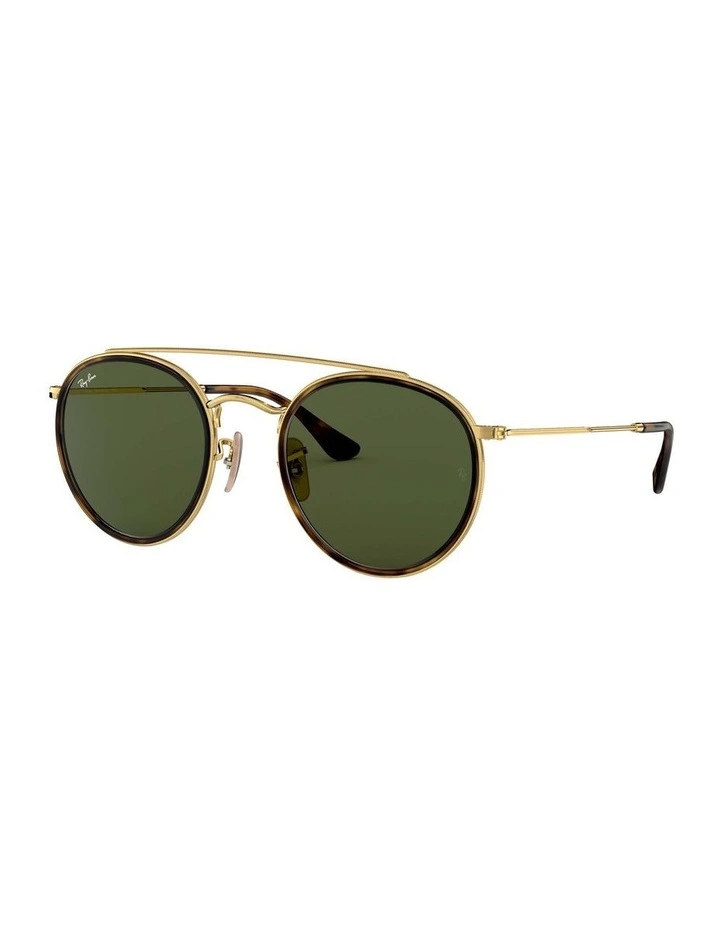 Round Double Bridge Gold RB3647N Sunglasses