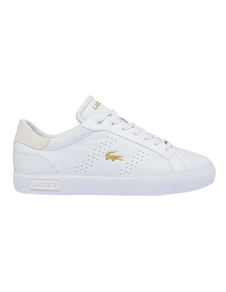 Powercourt 2.0 Tonal White/Gold Leather Sneakers