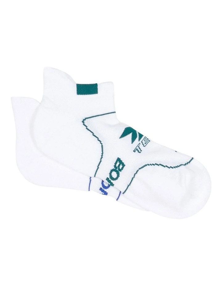 Mens X-Temp Sport Low Cut Socks 2 Pack in White