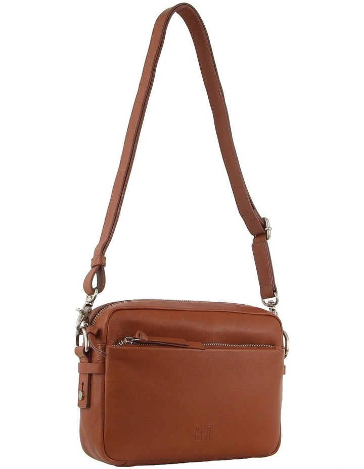 Leather Cross-Body Bag in Tan
