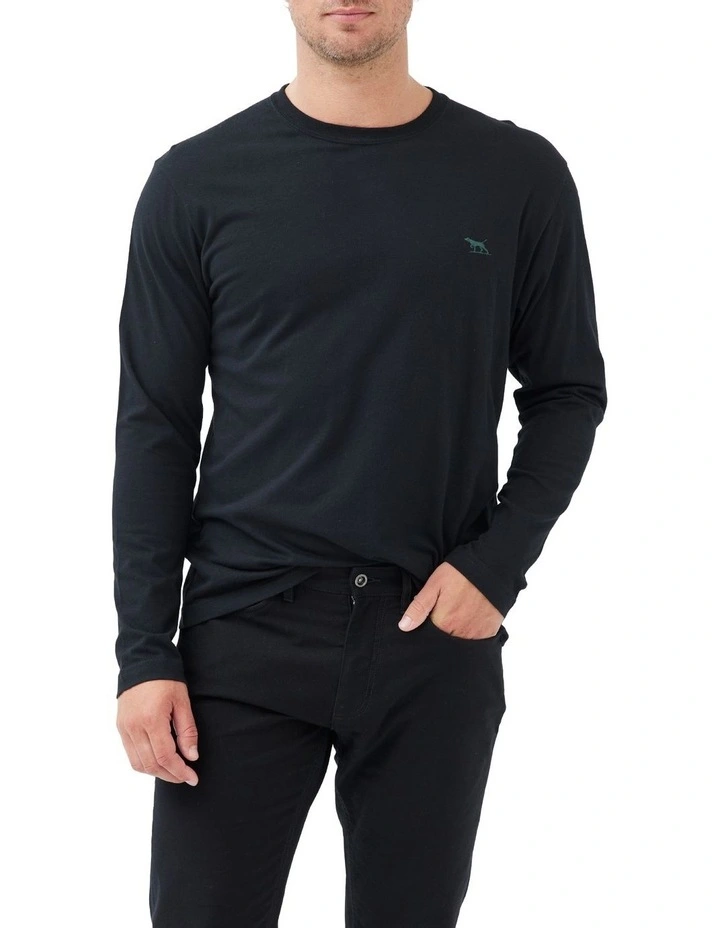 Long Sleeve Gunn T-Shirt in Liquorice