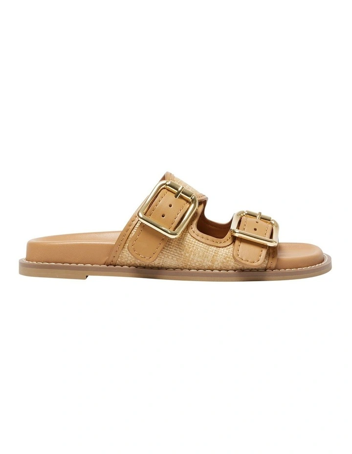Romina Leather Sandals in Tan Multi