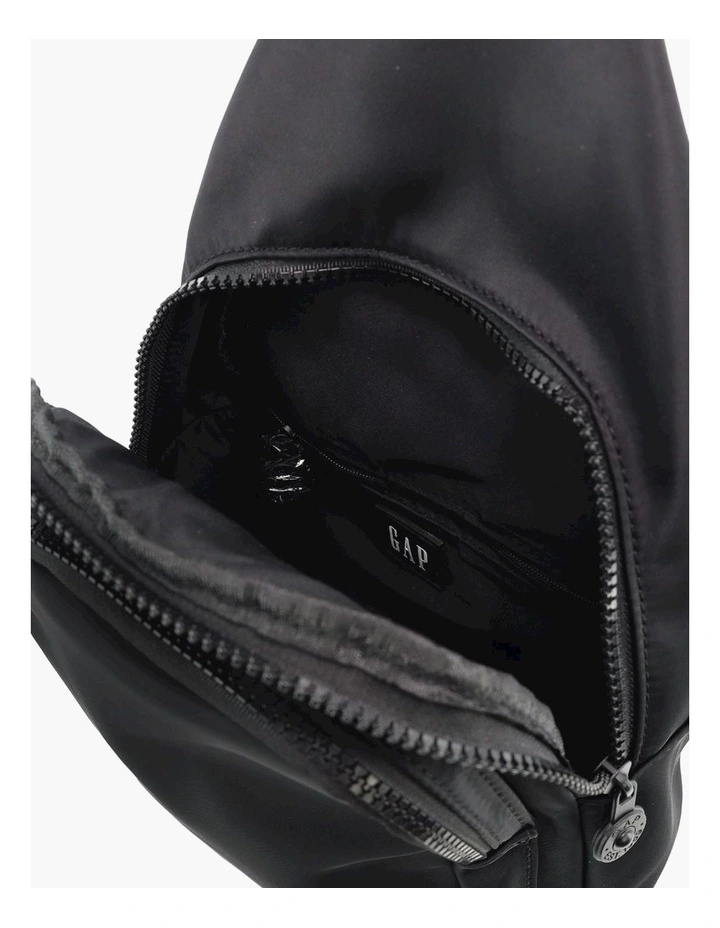 Nylon Sling Bag in Black